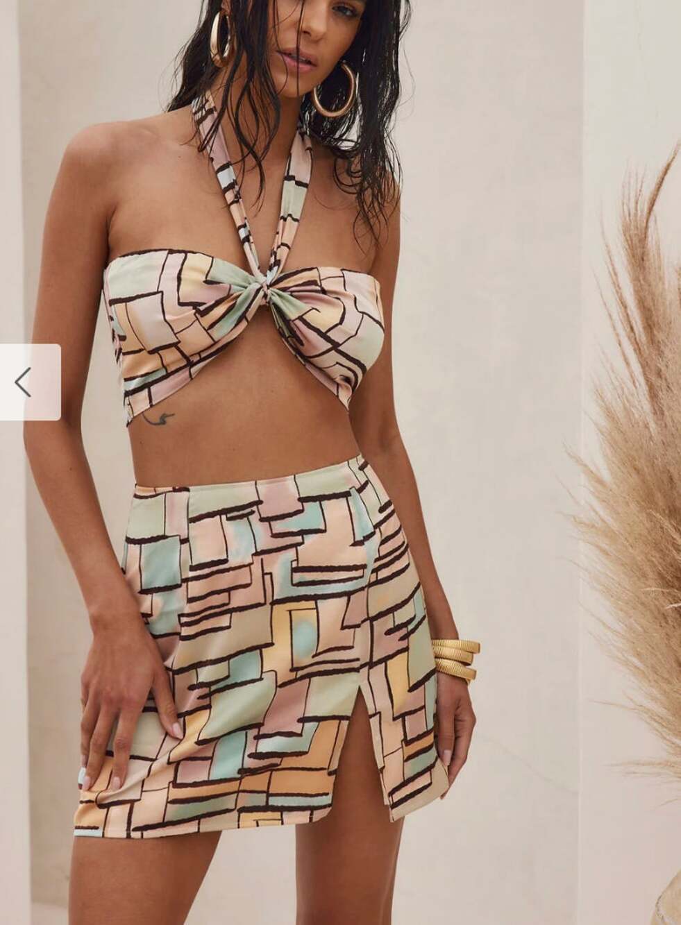 Valentyna Pastel Printed Mini Skirt
